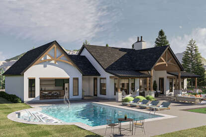 Modern Transitional House Plan #963-01134 Elevation Photo