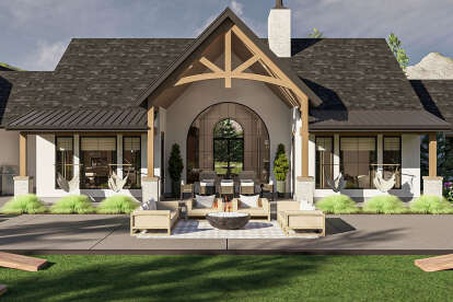 Modern Transitional House Plan #963-01134 Elevation Photo