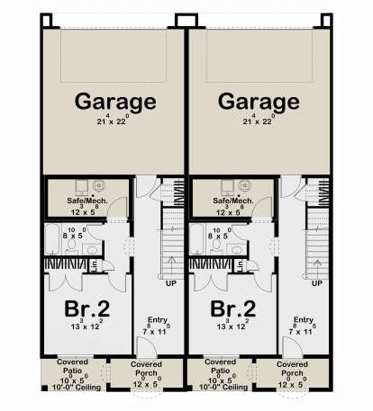 First Floor for House Plan #963-01136