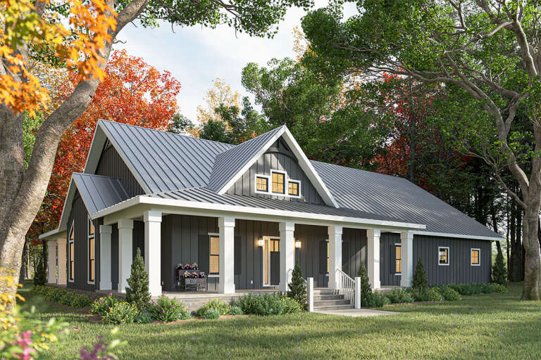 House Plan House Plan #32815 Angled Front Elevation 
