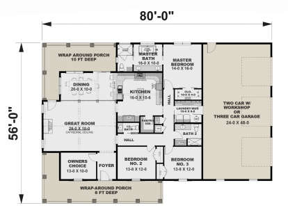 Main Floor  for House Plan #1776-00153