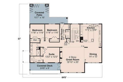 Main Floor for House Plan #035-01137