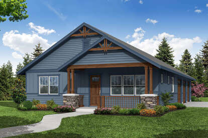 Craftsman House Plan #035-01138 Elevation Photo