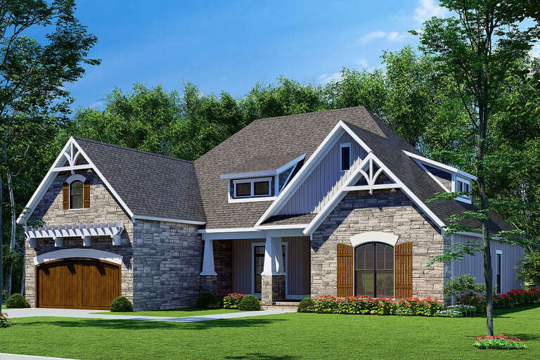 Ranch House Plan #110-00136 Elevation Photo