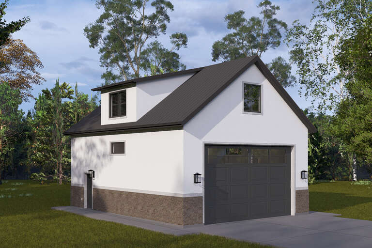 House Plan House Plan #32824 Angled Front Elevation 