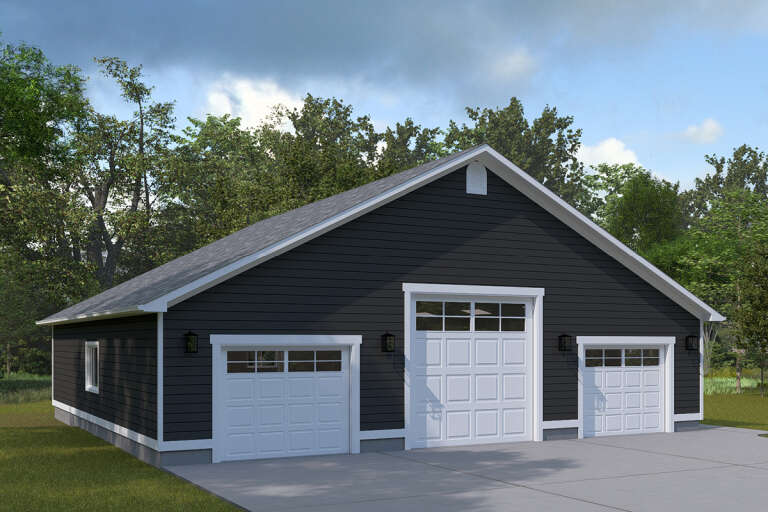 House Plan House Plan #32825 Angled Front Elevation 