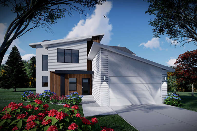 House Plan House Plan #32835 Angled Front Elevation 