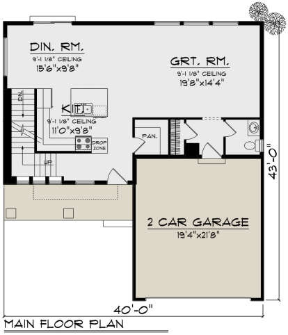 Main Floor  for House Plan #1020-00375