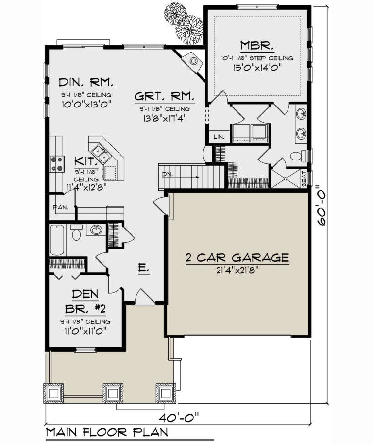 House Plan House Plan #32840 Drawing 1