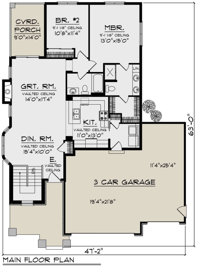 House Plan House Plan #32845 Drawing 1