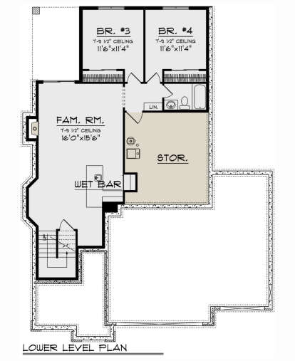 Basement for House Plan #1020-00383