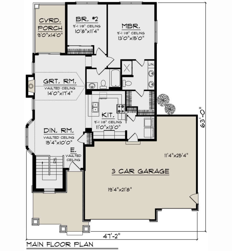 House Plan House Plan #32847 Drawing 1