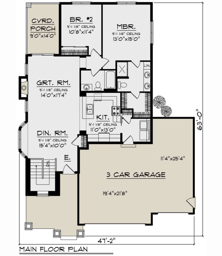 House Plan House Plan #32849 Drawing 1