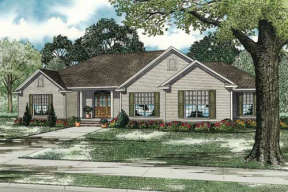 Ranch House Plan #110-00139 Elevation Photo