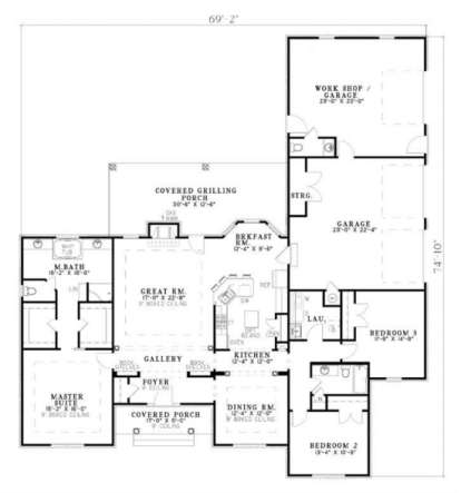 Main Floor  for House Plan #110-00139