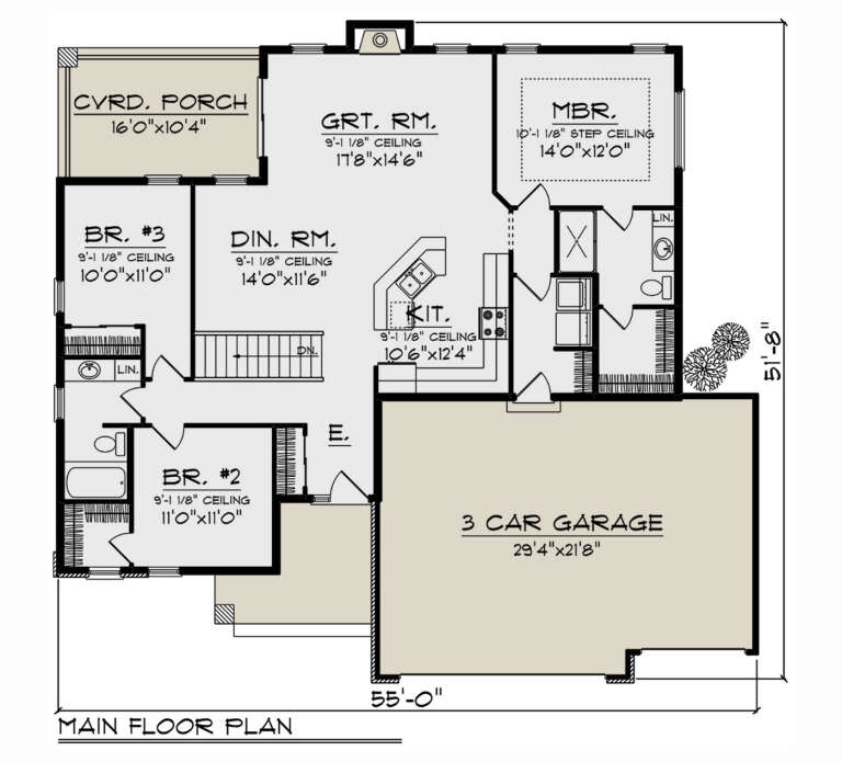 House Plan House Plan #32851 Drawing 1