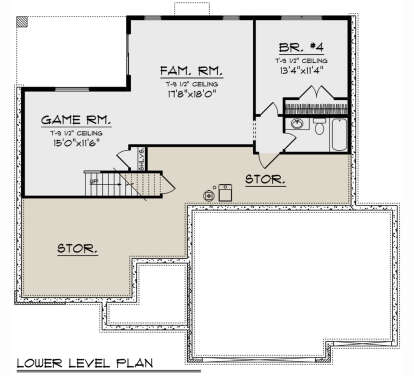 Basement for House Plan #1020-00389