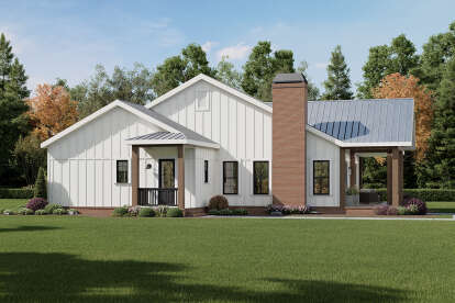 Modern Farmhouse House Plan #009-00439 Elevation Photo