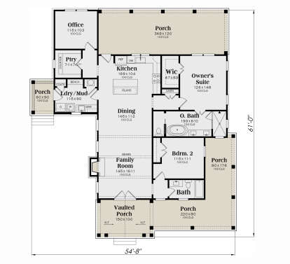 Main Floor  for House Plan #009-00439