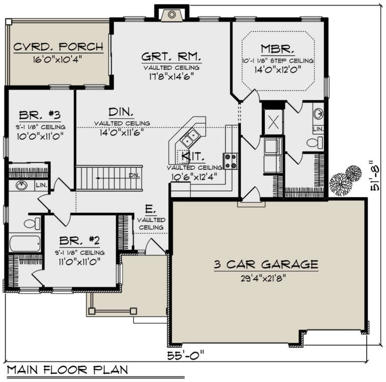 House Plan House Plan #32854 Drawing 1