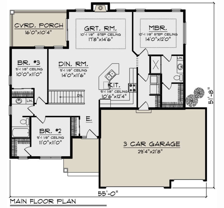 House Plan House Plan #32855 Drawing 1