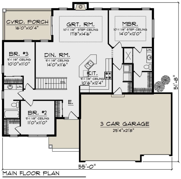 House Plan House Plan #32856 Drawing 1