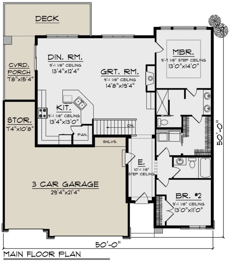 House Plan House Plan #32858 Drawing 1