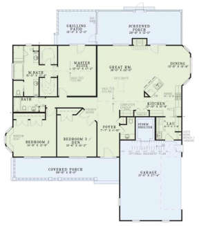 Floorplan 1 for House Plan #110-00140