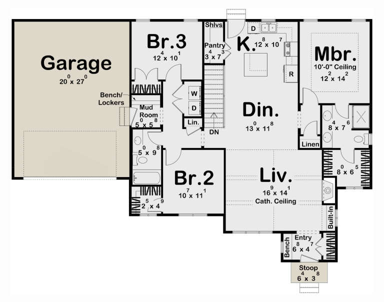 House Plan House Plan #32860 Drawing 1