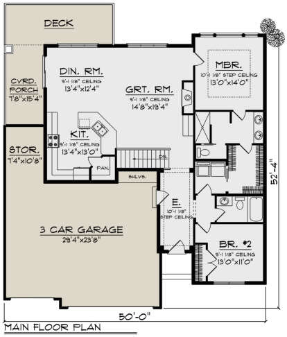 Main Floor  for House Plan #1020-00398