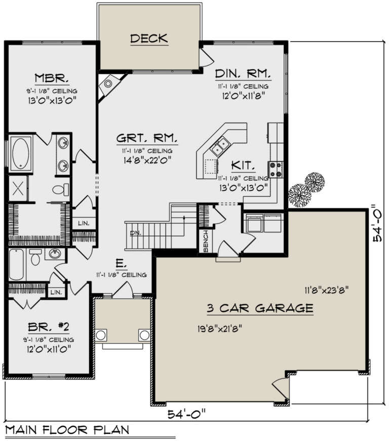 House Plan House Plan #32865 Drawing 1