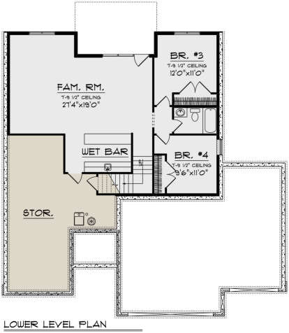 Basement for House Plan #1020-00401