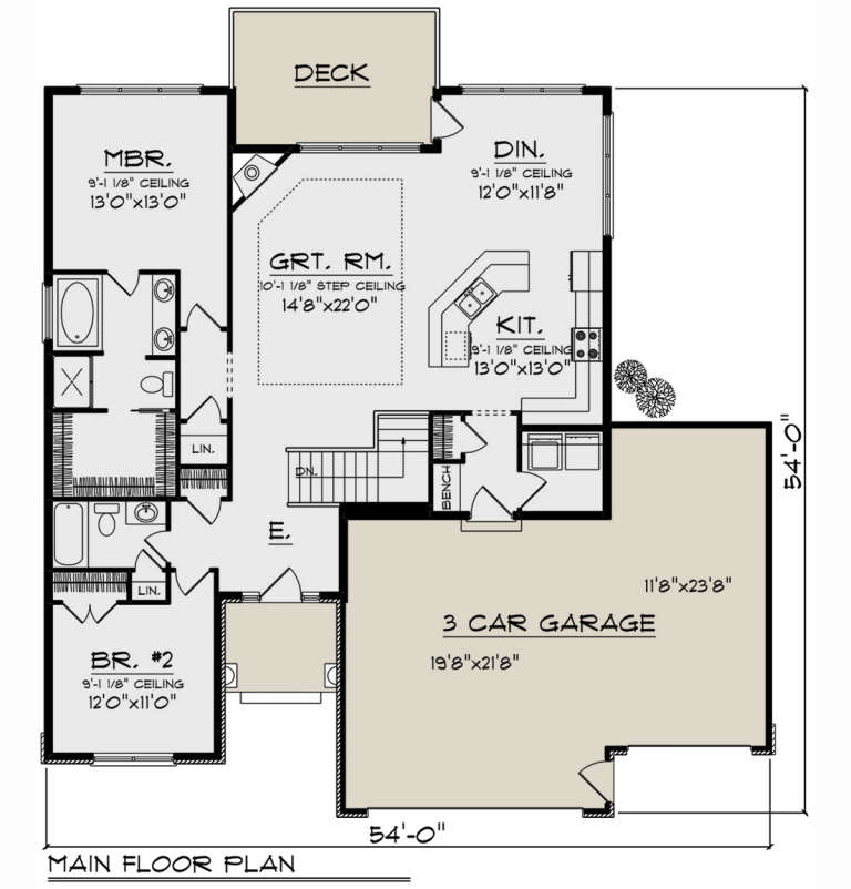 House Plan House Plan #32866 Drawing 1