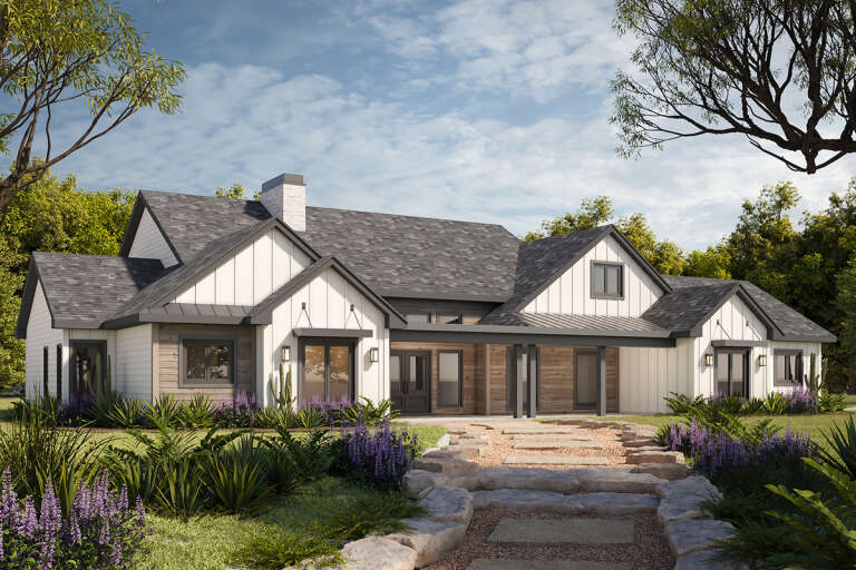 House Plan House Plan #32867 Angled Front Elevation 