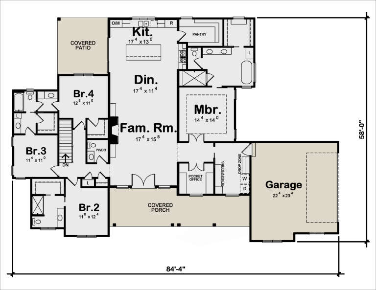 House Plan House Plan #32867 Drawing 1