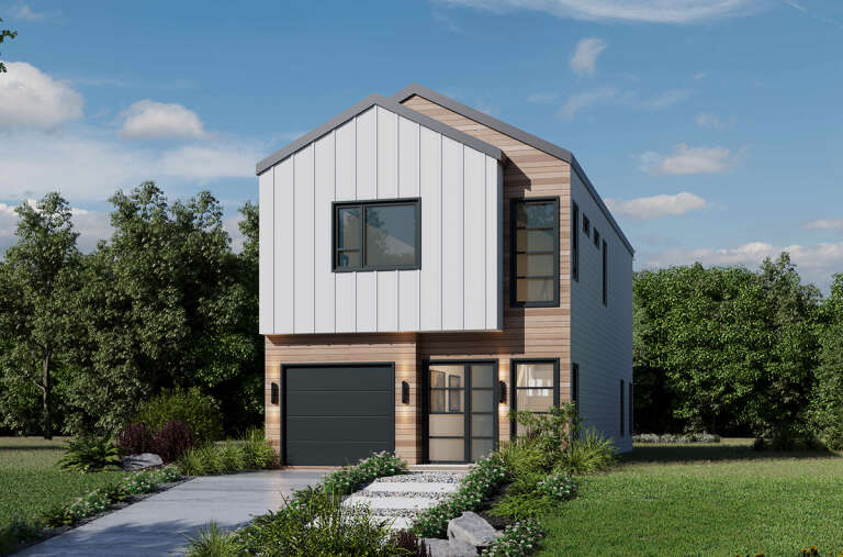 House Plan House Plan #32868 Angled Front Elevation 