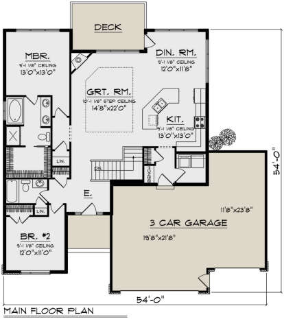 Main Floor  for House Plan #1020-00405