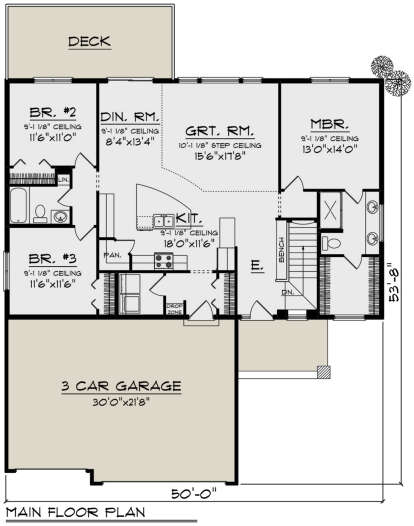 Main Floor  for House Plan #1020-00406