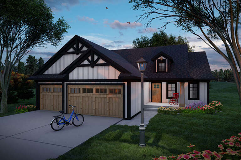 House Plan House Plan #32875 Angled Front Elevation 
