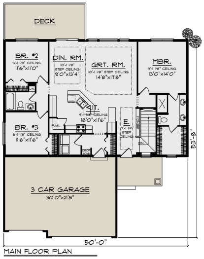 Main Floor  for House Plan #1020-00409