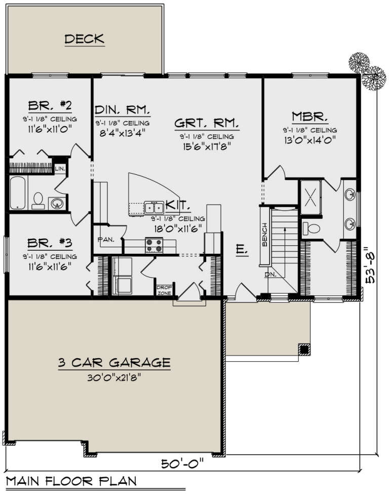 House Plan House Plan #32879 Drawing 1