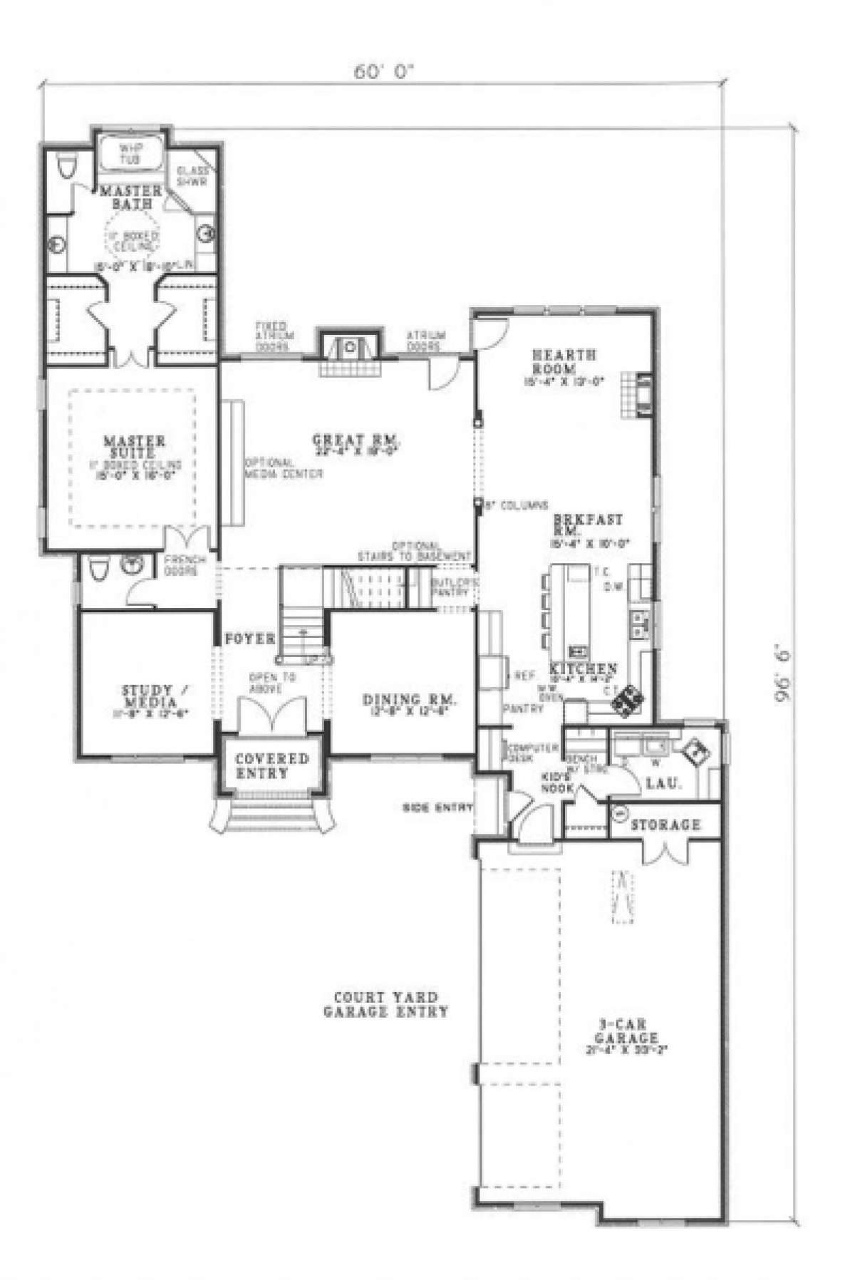 Floorplan 1 for House Plan #110-00142
