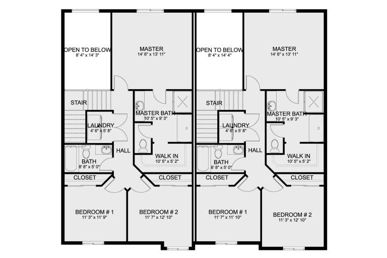 Traditional Fourplex Plan - 2,218 Square Feet, 3-4 Bedrooms, 3.5 ...