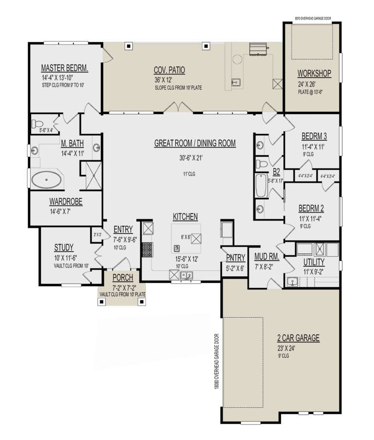 House Plan House Plan #32886 Drawing 1