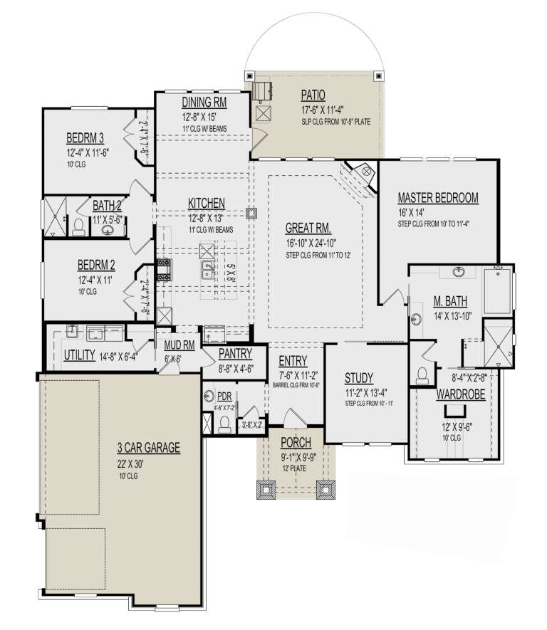 House Plan House Plan #32888 Drawing 1