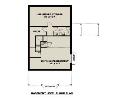 Basement for House Plan #039-00751