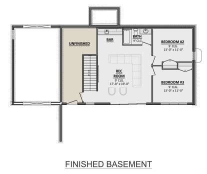 Basement for House Plan #1958-00051