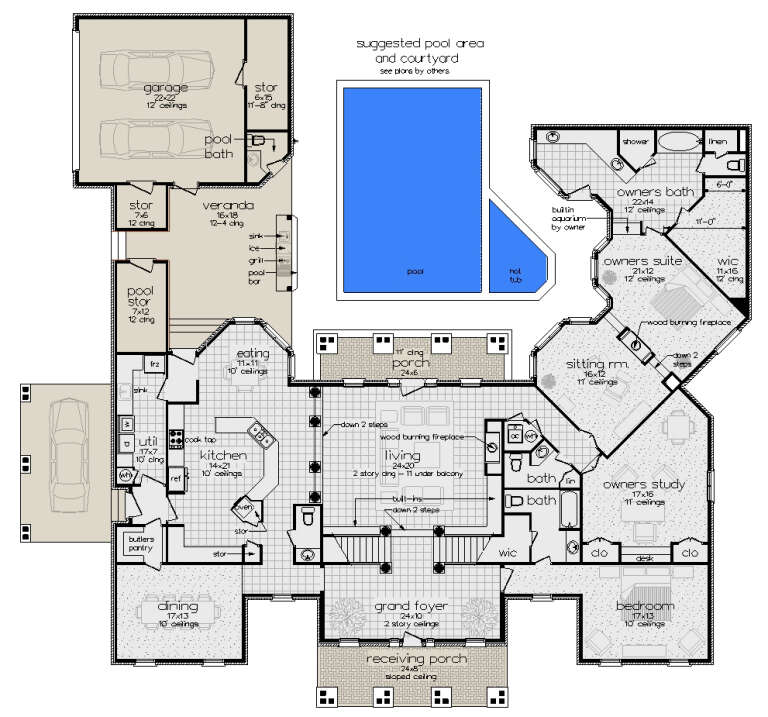 House Plan House Plan #32893 Drawing 1