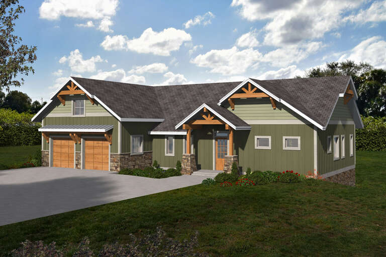 House Plan House Plan #32894 Angled Front Elevation