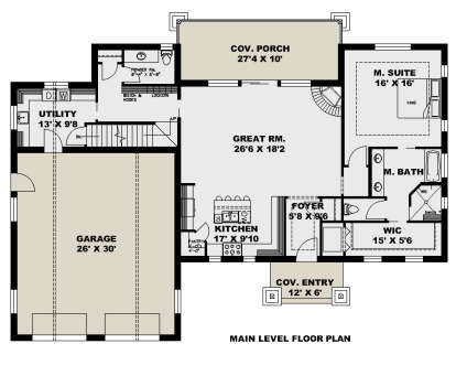 Main Floor  for House Plan #039-00754